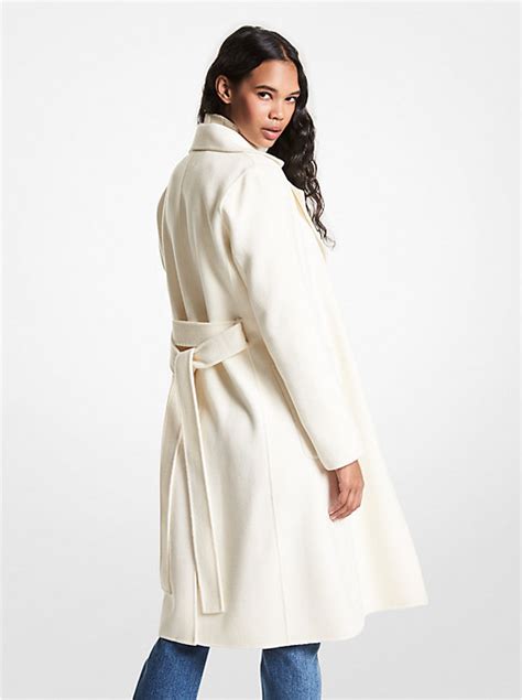 michael michael kors wool-blend wrap coat style 77c3246m22|Wool Blend Wrap Coat .